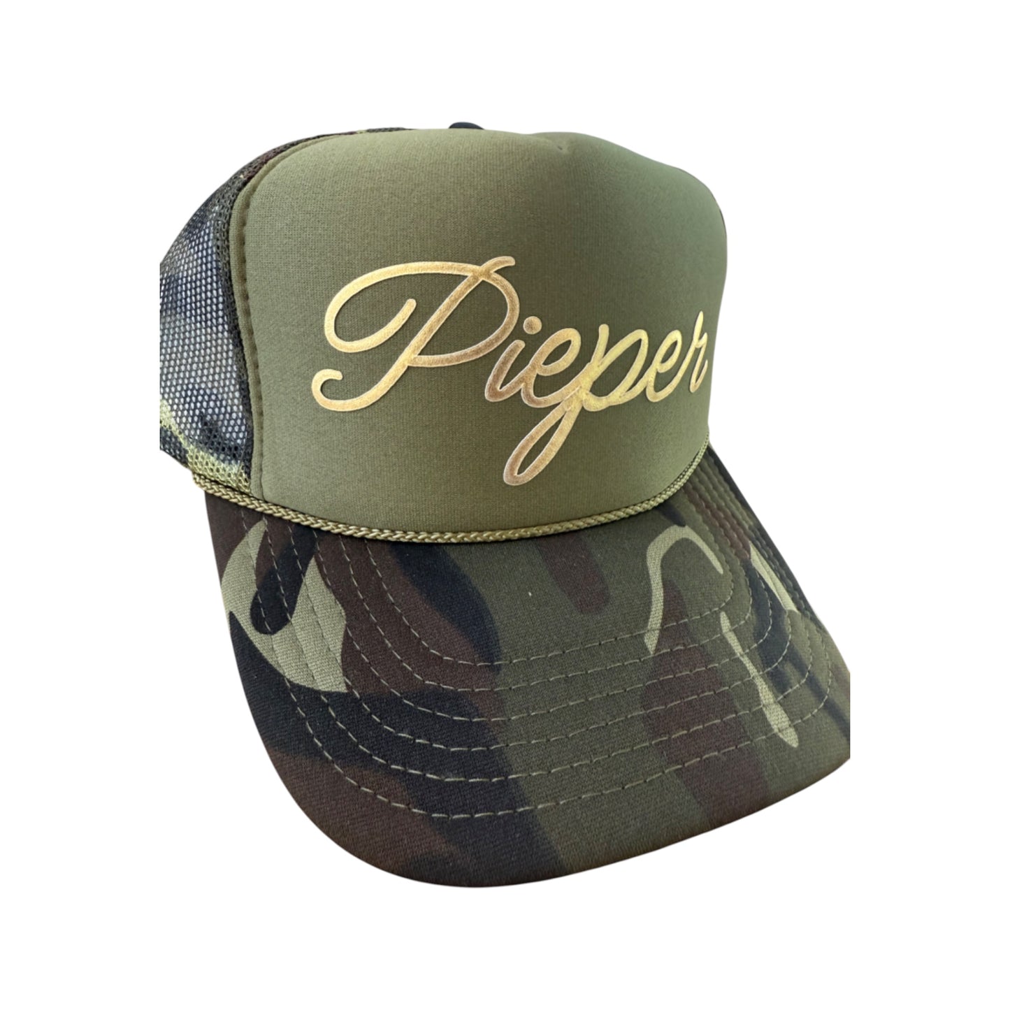 Pieper Gold Puff Trucker Cap
