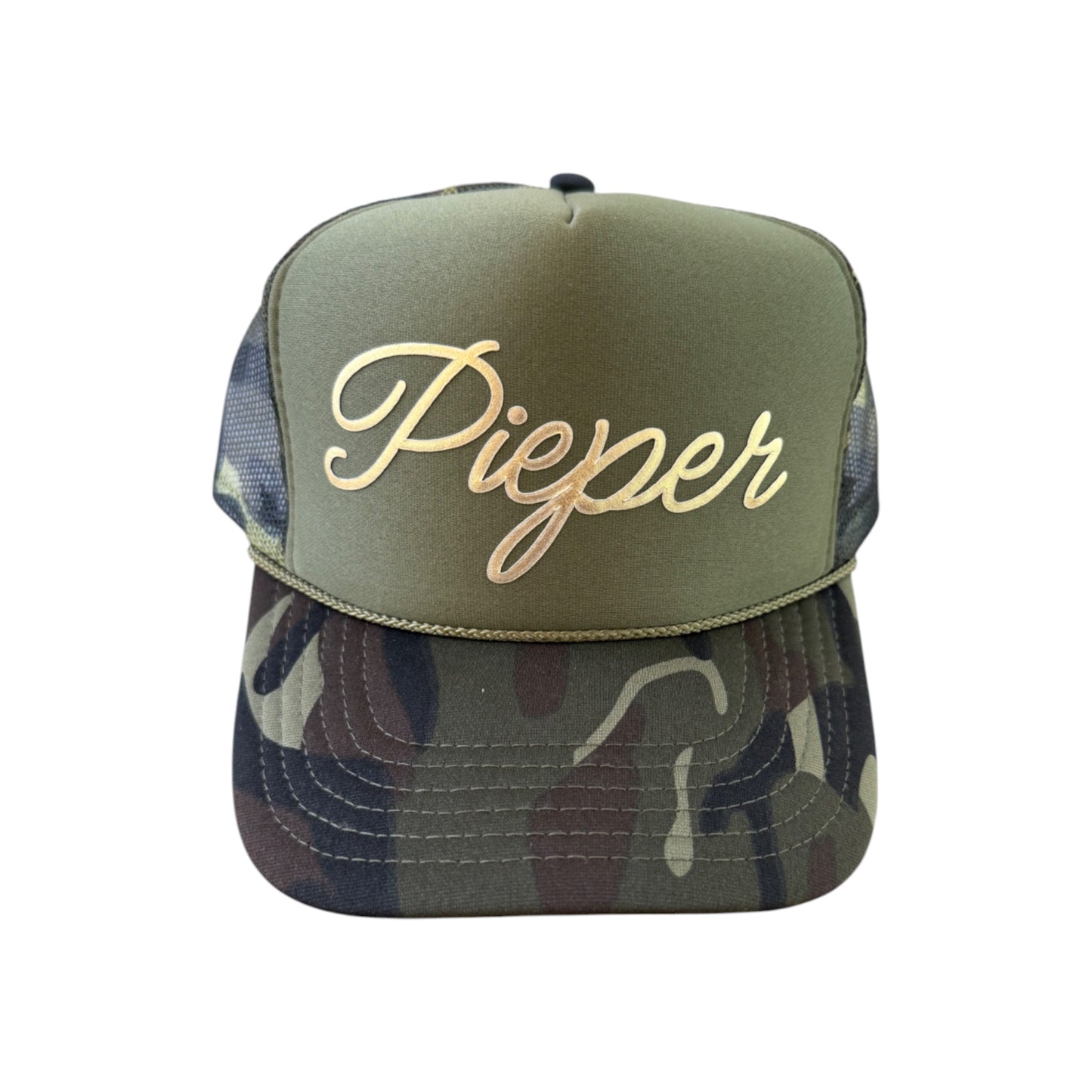 Pieper Gold Puff Trucker Cap